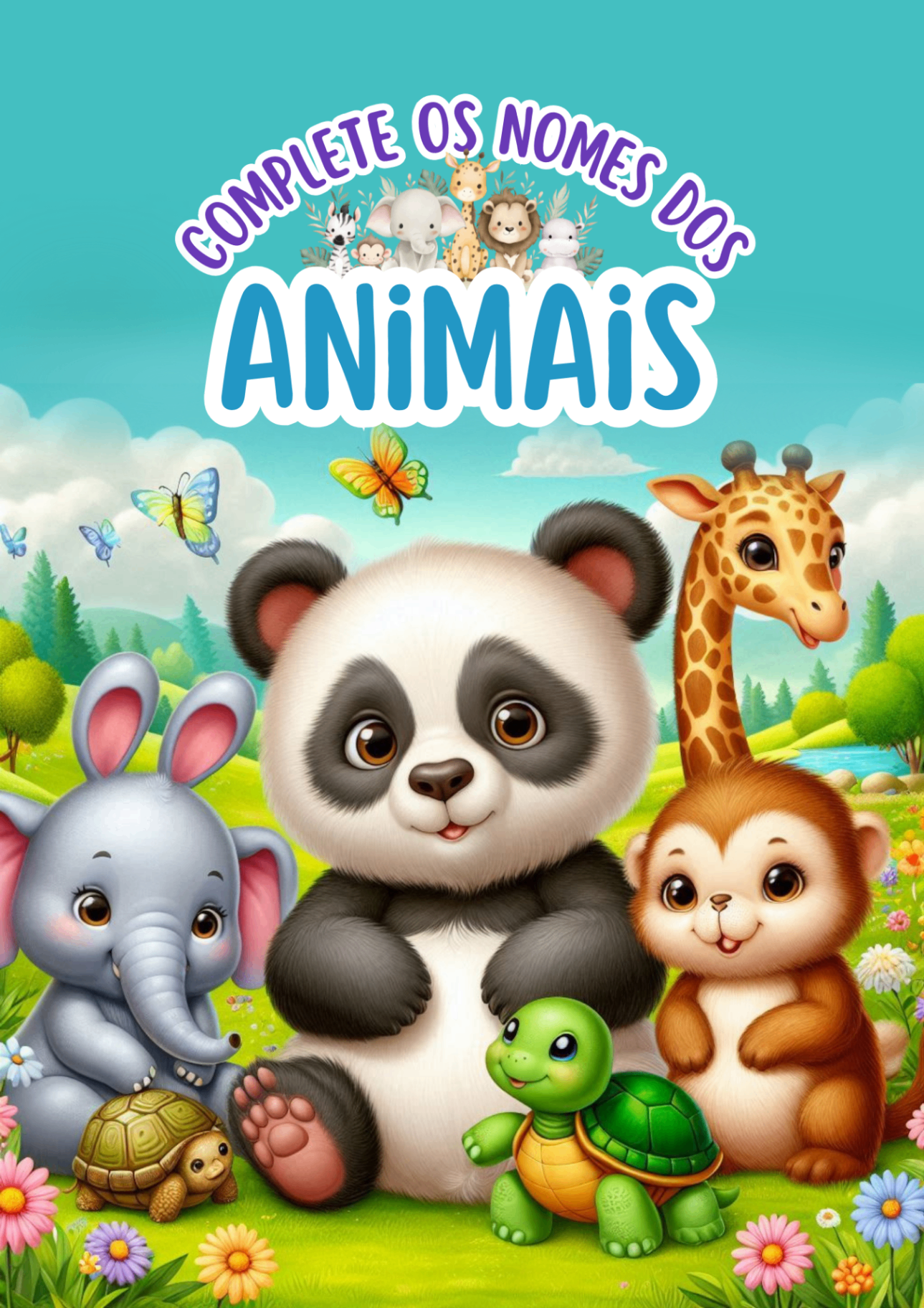 Capa da apostila Complete os Nomes dos Animais Volume 2